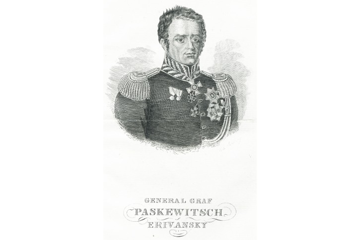 Paskewitsch Erivansky hrabě , mědiryt, 1832