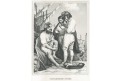 Rybáři Neapoli, oceloryt, 1840