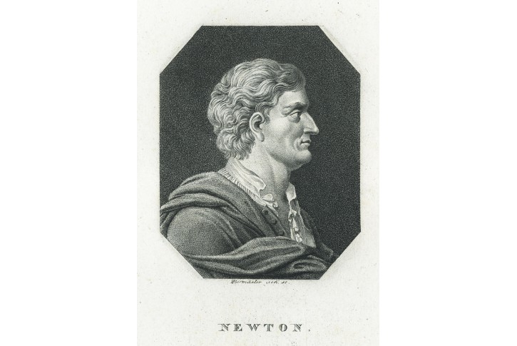 Isaac Newton, Rauch, mědiryt, (1820)