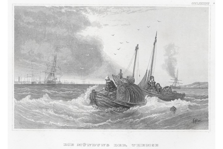 Temže , Meyer, oceloryt, 1850