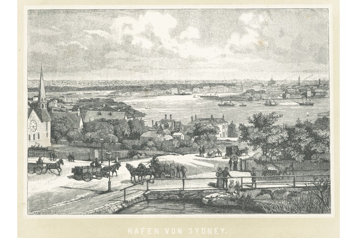 Sydney, dřevoryt, 1892