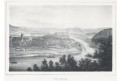 Děčín, Semmler, litografie, 1845