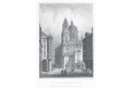Praha kostel sv. Mikuláše, Lange, oceloryt, 1841