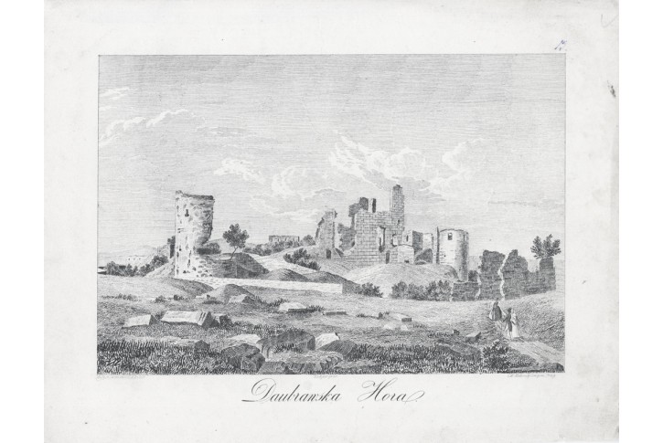 Doubravská Hora, Heber, litografie, 1843
