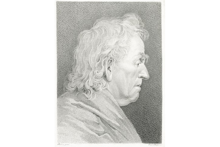 Hlava muže dle Rubense, puntikmanier, (1810)