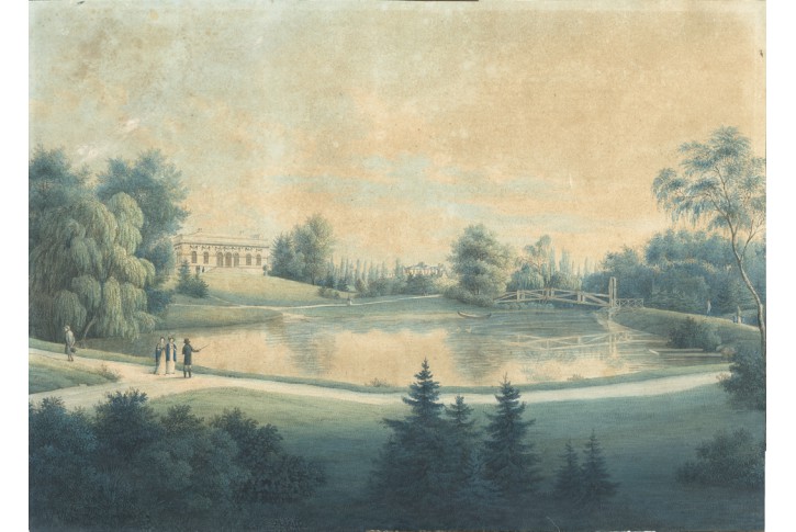 Laxenburg, kolor. lept, (1810)