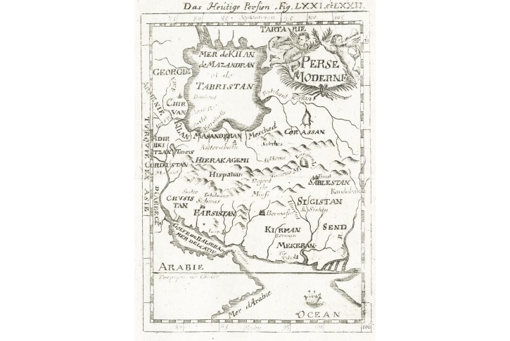 Persie, Mallet, mědiryt, 1719