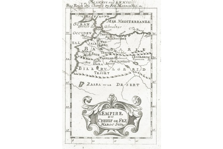 Maroko, Mallet, mědiryt, 1719