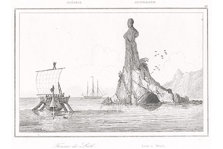 Oceánie solný sloup, Rienzi, oceloryt,1836