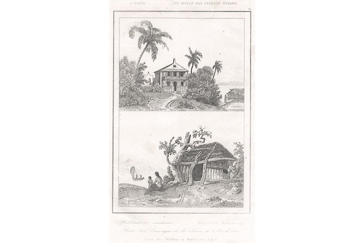 Oceánie obydlíe, Rienzi, oceloryt,1836