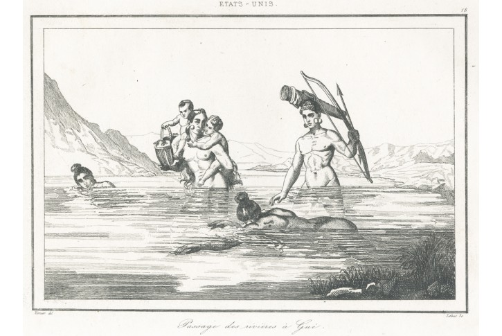 Indiani, Lebas, oceloryt, (1840