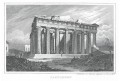 Parthenon, oceloryt (1830)