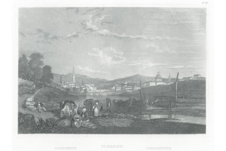 Firenze , Meyer, oceloryt, 1850