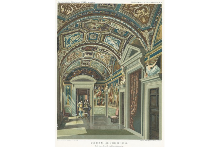 Genova Palazzo Doria, chromolitografie, 1895