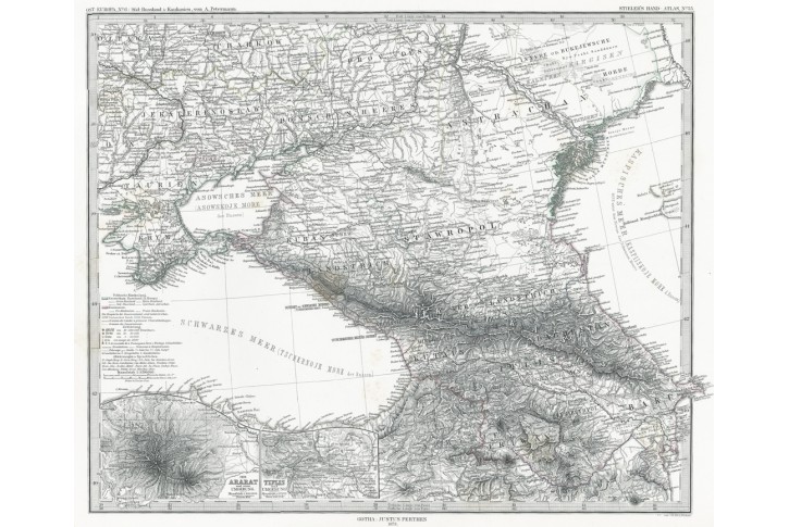 Rusko Kavkaz, Stieler,  oceloryt, 1873