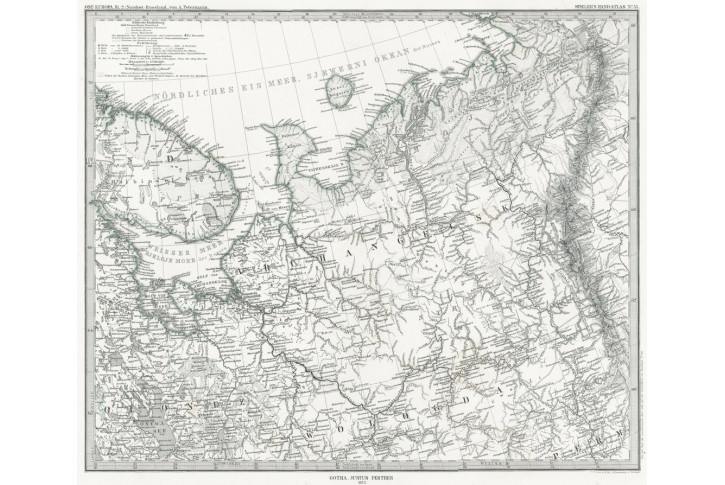 Rusko severovýchod, Stieler,  oceloryt, 1872