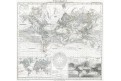 Svět větrné proudění, Stieler,  oceloryt, 1872