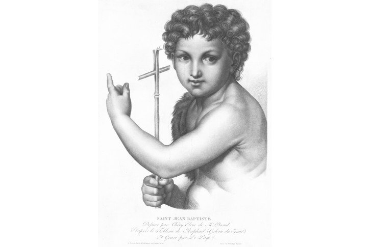 Jan Křtitel dle  Raffaela, puntikmaniere (1790)