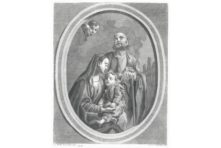 Svatá rodina dle Piazzetty, mědiryt,  (1800)