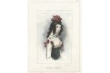 Moda, Aubert,  kolorovaná litografie, (1860)