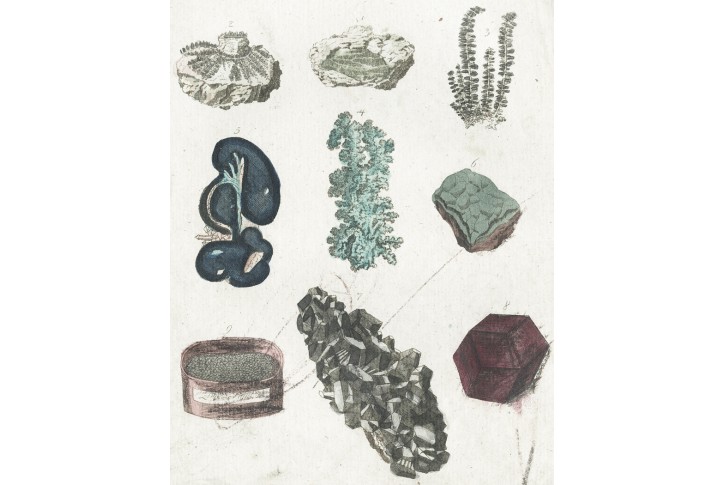 Zlato stříbro měď, Bertuch, mědiryt, 1800