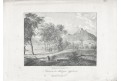 Aggstein - Wachau, Kunike, litografie, 1826
