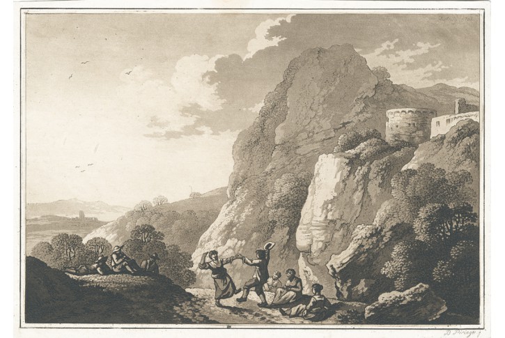 Alpska krajina, B. Piringer, akvatinta, (1810)