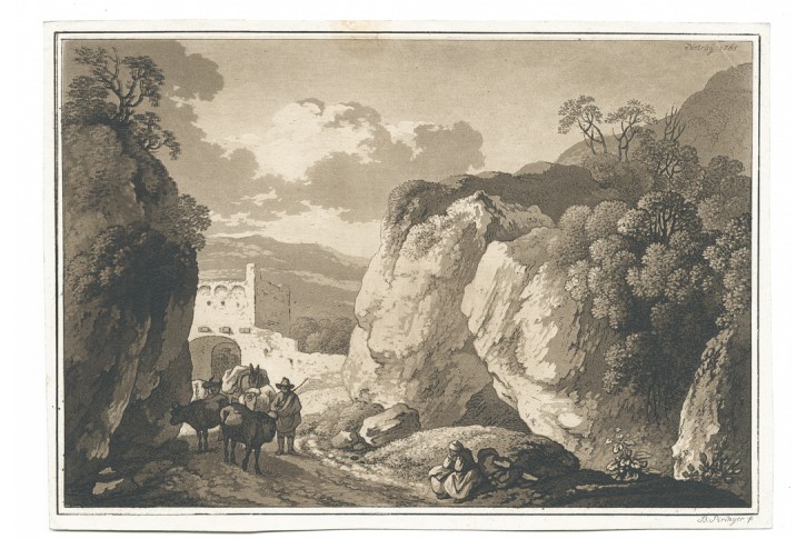 Alpska krajina II., B. Piringer, akvatinta, (1810)
