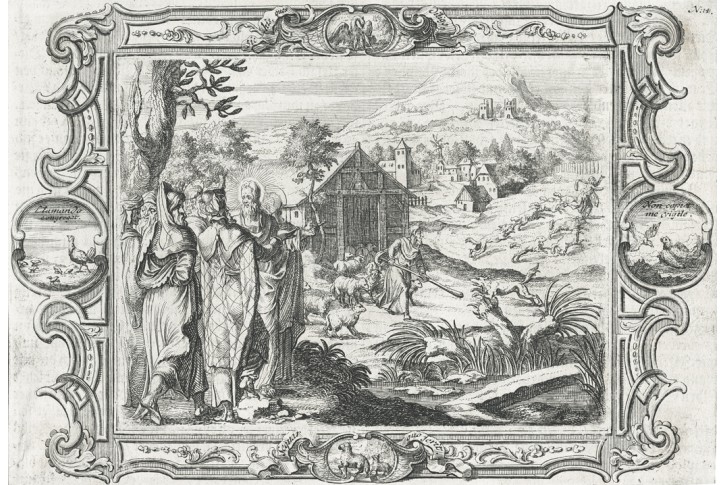 Rentz, Dobrý pastýř, mědiryt, 1733
