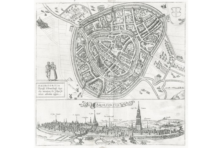 Amersfoort, Braun Hogenberg., mědiryt, 1588