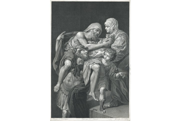 Aeneas zachraňující Anchise, Utkin, mědiryt, 1803