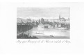 Praha od západu,  André, mědiryt, 1827