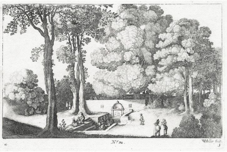 Hollar V.: Minerální pramen, mědiryt, (1650)