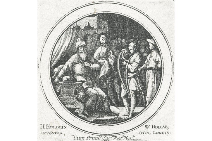 Hollar V.: David před Saulem, mědiryt, (1650)
