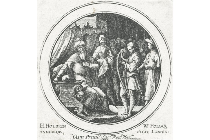 Hollar V.: David před Saulem, mědiryt, (1650)