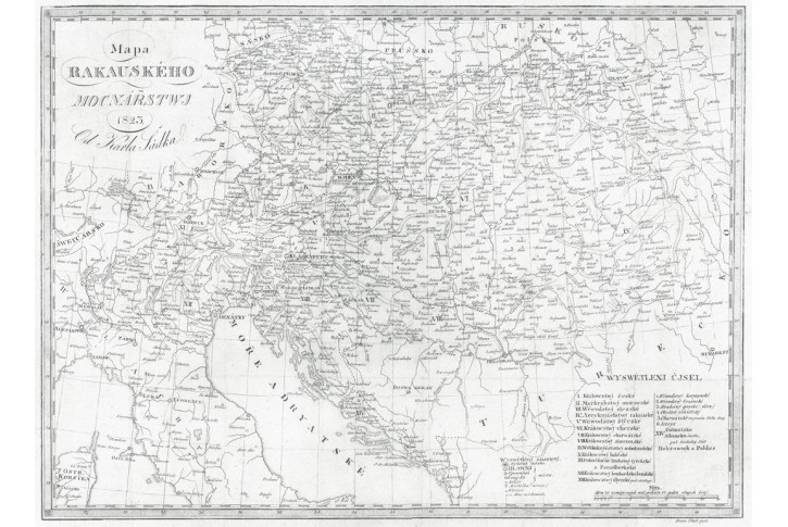 Rakouská monarchie, mědiryt, 1823