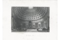 Roma Pantheon, Fischer oceloryt, (1840)