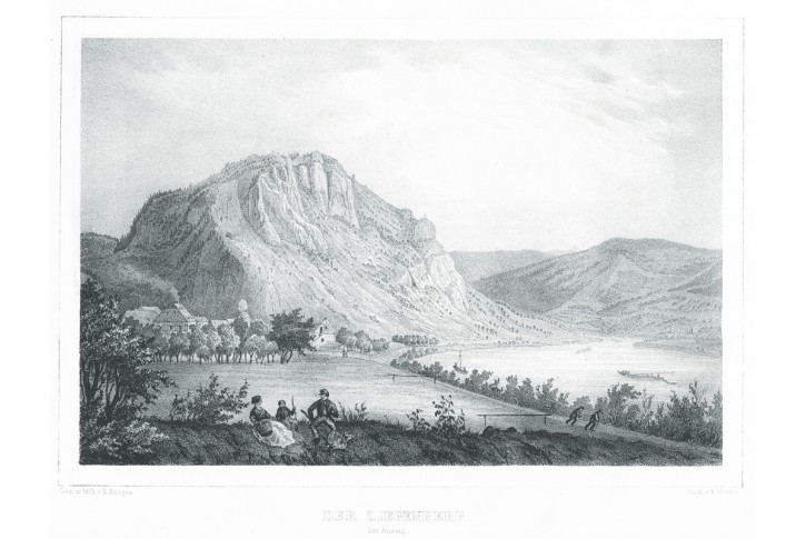 Kozí vrch, Semmler, litografie, 1845