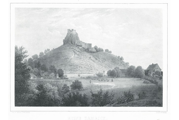 Kamýk, Semmler, litografie, 1845