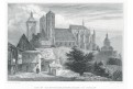 Kolín sv. Bartoloměj, Lange, oceloryt, 1842