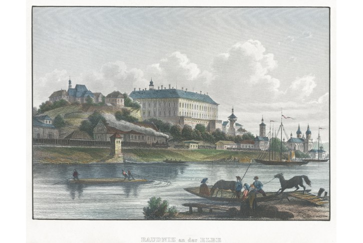Roudnice n / L., Meyer, kolor. oceloryt, 1850