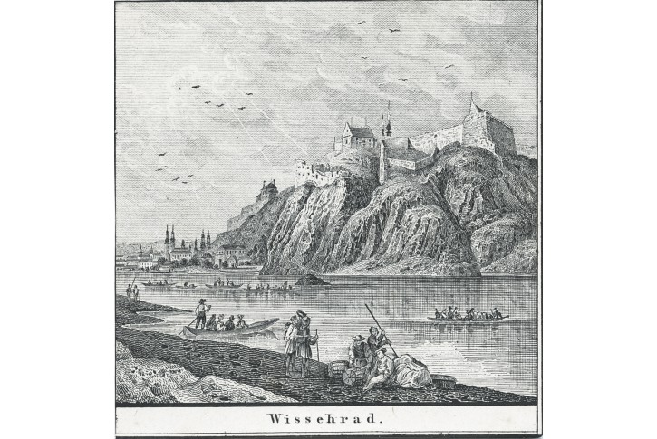 Praha Vyšehrad VASQUEZ, litografie, 1840
