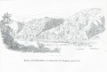 Žampach údolí Sázavy, Wenzig, litografie, 1857