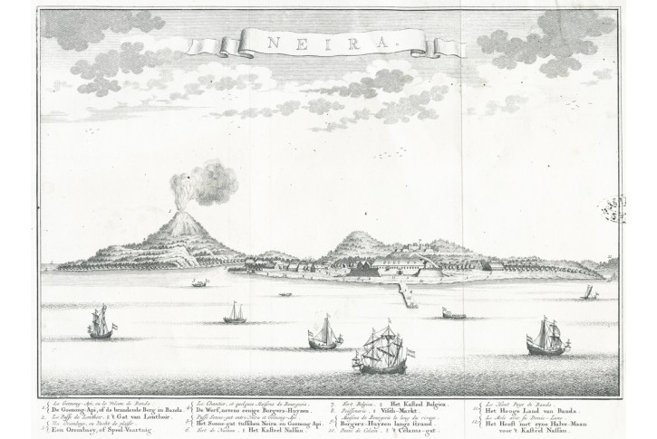 Bandaneira - Neira, Schley,  mědiryt 1747