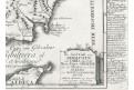 Gibraltar Andaliusie, Bodenehr, mědiryt, 1720