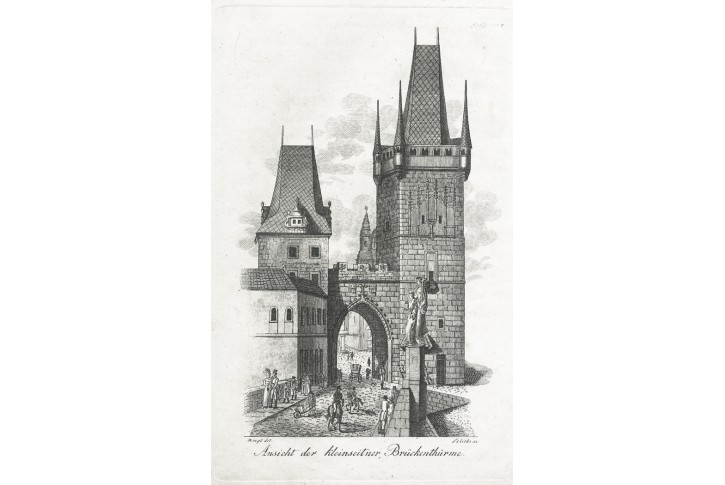 Praha Malostranská věž, Selisko mědiryt, 1827