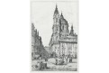 Praha Malostranské, Prout, kolor. litografie, 1833