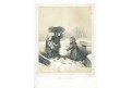 Mrznoucí děti,  Medau litografie, 1848
