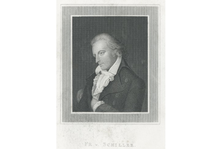 Schiller Friedrich, oceloryt, (1850)