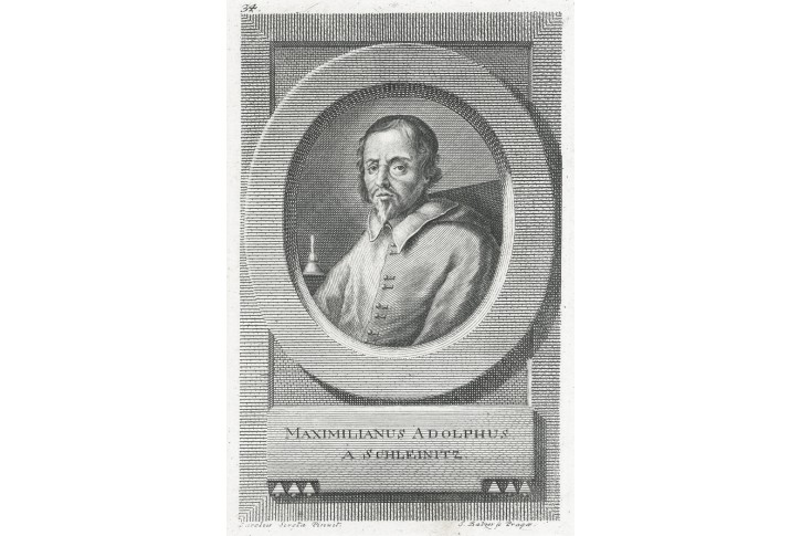 Scjleinitz Maxmilián Rudolf,  Balzer, mědiryt,1782
